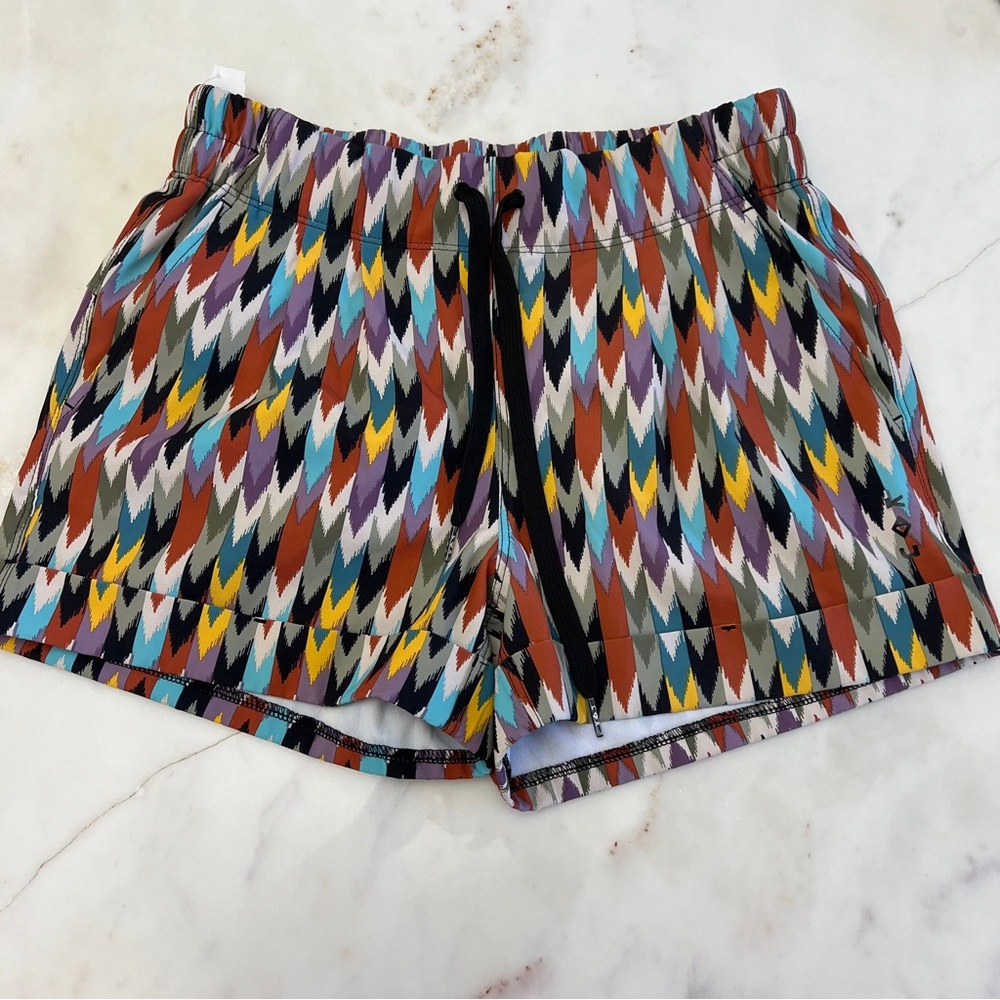 Kavu Colorful Geometric Women's Tepic Athletic Shorts Size XS